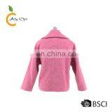 HOT Style PU Leather Wool Fabric for Cashmere Girl's Overcoat thumbnail-1