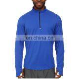 Men Thumbhole Jersey Sports Half Zip Sweatshirts thumbnail-1