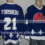 Ice Hockery Jerseys Quebec Nordiques 21# Forsberg Navy Blue CCM Vintage Jerseys thumbnail-1