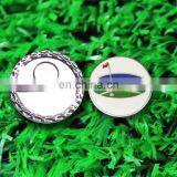 2016 new style silver magnetic blank hat clip ball marker