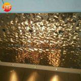 JYFQ-006 Golden Coated Mirror Etching 316 Decorative Stainless Steel Sheet