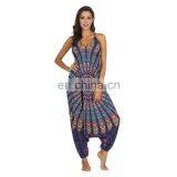 Wholesale Ladies Sexy Loose Drop Crochet R African Print Floral Rompers Clubwear Jumpsuits thumbnail-2