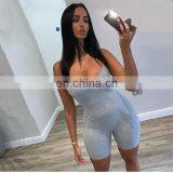 2020 New Arrivals Women Sexy Sling Jumpsuit Ladies Fashion Bodycon Solid Color Playsuit Women Sportswear Jumpsuit thumbnail-1