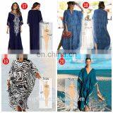 Women Boho Floral Printed Long Blouse Loose Shawl Kimono Cardigan Boho Beach Cover up Shirt Outwear Blusa Mujer Feminino thumbnail-3