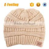 Wholesale Custom Thick Slouchy Knit Oversized Beanie Cap Hat