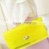 2013 cheap beautiful ladies silicone handbag,silicone tote bag with chain