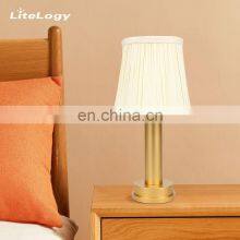 2020 Restaurant Decorative Table Lights Fabric Lampshade LED Reading Lamp