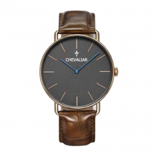 Genuine Leather Women Watches Stainless Steel Fashion Ultrathin Quartz Man Watch thumbnail-5