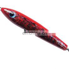 20cm/90g Hot Sale Hard Buddy Wooden GT Surface Lures Deep Sea Handmade Fishing Artificial Baits Top Water Pencil Lures thumbnail-4