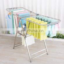 Standing X-shape Drying Rack Clothes Bathroom Stainless Steel Clothes Hanging Drying Rack thumbnail-2