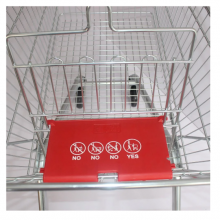 European Style Supermarket Metal Hand Shopping Cart Trolley With Wheels thumbnail-5