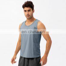 Custom Logo Breathable Men Sports Fitness Gym Tanks Training & Jogging Wear Quick Dry Tank Top Workout Running Clothes thumbnail-5