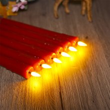 Wholesale Custom Design Table Dinner 8 Inch Battery Operated Flicker Led Taper Long Household Candles thumbnail-3