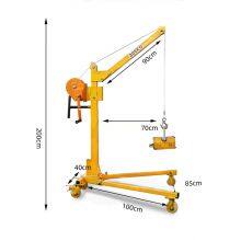Mobile Mini Crane Portable Small Lift Floor Crane Foldable Shop Crane thumbnail-3
