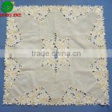 Table cloth with gold christmas flower embroidery