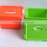 Small size plastic storage box with handles BPA Free storage box with handle easy portable storage container