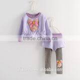 Cheap Clothing Set Tops and Stripe Leggings 4 Colors Cheap Baby Girls Clothing thumbnail-4