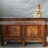 Chinese Antique Tibet Hand-painted Cabinet