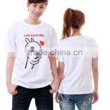 Organic Cotton T-shirt Printed Love Couple T-shirt Design thumbnail-3