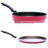 Aluminum Nonstick Tawa Fry Pan With Bakelite Handle Pancake Pan Egg Pan Round Crepe Pan thumbnail-1