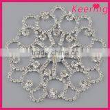 High Quality Garment Accessories Rhinestone Flower Embellishment WRE-255 thumbnail-1