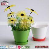 Hot Sale Melamine Indoor Decoration Cup and Saucer Flowering Pot thumbnail-1