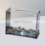 Top quality acrylic coin / donation box