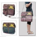 Polyester With Dot Printing Foldable Travel Diaper Bags/ Baby Travel Cot Quality Choice thumbnail-5
