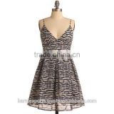HALTER NECK BEAUTIFUL ANIMAL PRINTED BUST DRESS SLEEVELESS COTTON COCKTAIL PROM DRESS & MINI GOWN