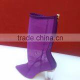 CX340 Clear Heel Mesh Upper Dressing Boot thumbnail-5