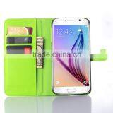 Factory Price Lichee Leather Pouch Wallet Case Folio Stand Cover for Samsung GALAXY S7 Plus thumbnail-4