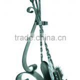 Black Wrought Iron Fireset, Cast Iron Fireplace Tool Set With New Design thumbnail-2