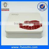 Square Soap Tin Box Case With Custom Sexy Lip Printing for Lady thumbnail-1