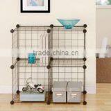 4 Cubes Grid Wire Modular Shelving And Storage Cubes(FH-ALW0016)