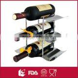 9-Bottle Stainless Steel Solid Tabletop Wholesale Wine Rack thumbnail-1
