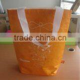 orange and white Tyvek bag