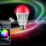 Wifi Dimmable Color Changing Flash RGB E27 7W LED Bulb Light Globe Lamp