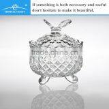 Glass Jar for Candy Stocked Jar for Food Candy Round Glass Candy Jar With Glass Lid thumbnail-1