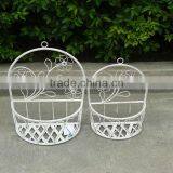 2016 New Wrought Iron Wall Basket Planter thumbnail-5
