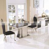TH342 Dining Room Marble Top Stainless Steel Table for Sale thumbnail-2