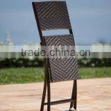 Patio Resin Rattan Furniture 3 PCS Set of Foldable Table and Chair thumbnail-4
