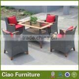 Luxury Rattan Dining Room Furniture Restaurant Dining Table Chair thumbnail-6