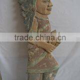 Wood Carved Sculpture With Antique Finish thumbnail-2