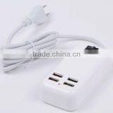 4 Usb Charger Desktop Socket 5V 30w USB CHARGER With AC Cablle Usa Cable uk Cable eu Cable Aus Cable thumbnail-5