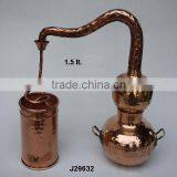 Polished Copper Distillers Made in Pure Copper for Essential Oils All Size Available thumbnail-1