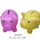 NEW Pink PIGGY Bank Coin Money Cash Collectible Plastic Savings Pig Toy Safe Box