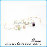 Birthday Gemstone Bangle With Gold Plated Sparkling Crystal Bangle thumbnail-6