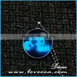 Hot Selling Stock Creative Glow in the Dark Round Pendant Luminous Necklace thumbnail-5
