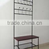 RH-4825 ENTRY WAY Hall Tree Bench Furniture Hook Hanger ORGANIZER Standing Coat Shoe Clothes Rack thumbnail-3