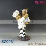 Lovely Resin Chef Figurines Restaurant Decoration thumbnail-1